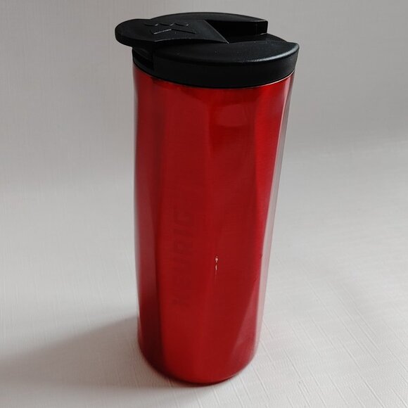 KEURIG STAINLESS STEEL TUMBLER 14 oz FACETED Travel Mug Ruby Red - Picture 6 of 6